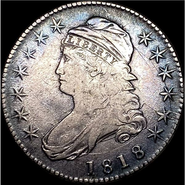 1818 Capped Bust Half Dollar NEARLY UNCIRCULATED