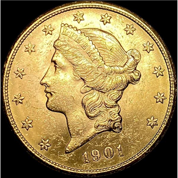 1901-S Gold $20 Liberty Head Double Eagle CHOICE BU