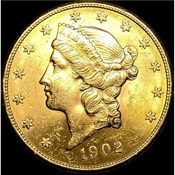 1902-S Liberty Head $20 Gold Double Eagle CHOICE BU