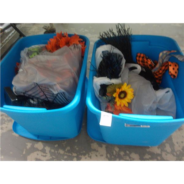 Bins 2 w/Halloween Décor