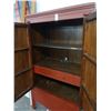 Image 2 : Red Painted Oriental Armoire - Some Damage