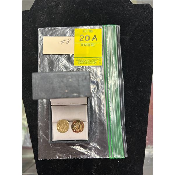 14K YG Circle Earrings Pair 1.5g