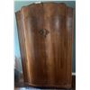 Image 2 : Gorgeous Vintage Burl Walnut Veneer Armoire w Key 46 w 20 d 76 h