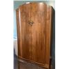 Image 3 : Gorgeous Vintage Burl Walnut Veneer Armoire w Key 46 w 20 d 76 h