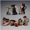 Image 2 : 8pc Royal Doulton, Franklin Mint, and Roy Kirkham Toby Jugs