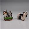 Image 1 : 2pc Halcyon Days and Hagen Renaker Shih Tzu Figurine and Trinket Box
