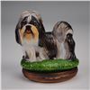 Image 2 : 2pc Halcyon Days and Hagen Renaker Shih Tzu Figurine and Trinket Box