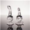 Image 2 : 2pc Swarovski Silver Crystal Figurines, Gosling Tom and Gosling Dick