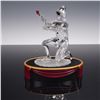 Image 1 : 2pc Swarovski Crystal Figurine and Base, Masquerade Harlequin