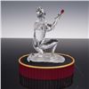 Image 2 : 2pc Swarovski Crystal Figurine and Base, Masquerade Harlequin