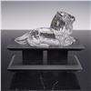 Image 2 : 2pc Swarovski Crystal Figurine with Base, Inspiration Africa The Lion