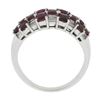 Image 8 : 18K White Gold 2.65 ctw Square Ruby & Baguette Diamond Checkerboard Cocktail Rin
