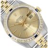 Image 1 : Rolex Mens Two Tone Champagne Index Dial Yellow Gold And Sapphire Datejust With