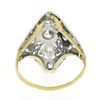 Image 7 : Antique Edwardian 18k Gold Platinum 0.20 ctw Diamond Filigree Petite Dinner Ring