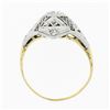 Image 8 : Antique Edwardian 18k Gold Platinum 0.20 ctw Diamond Filigree Petite Dinner Ring