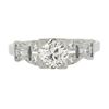 Image 4 : Antique Art Deco Platinum 0.92 ctw European Diamond Buckle Style Sides Ring
