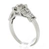 Image 9 : Antique Art Deco Platinum 0.92 ctw European Diamond Buckle Style Sides Ring