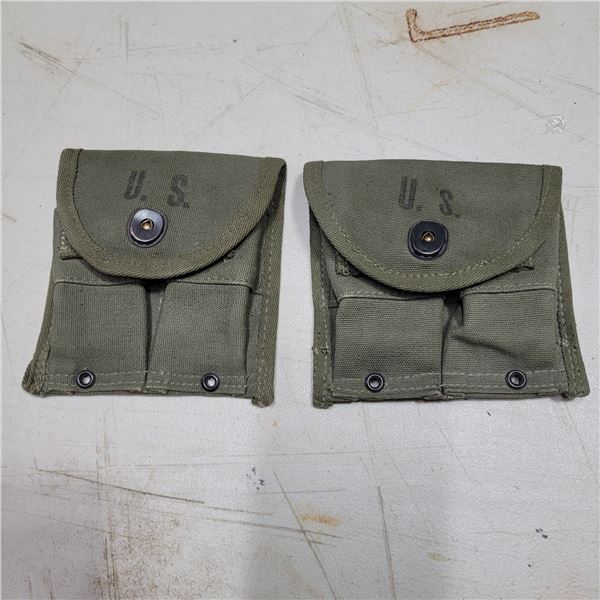 2 US Army 1945 Mag Holder Pouches