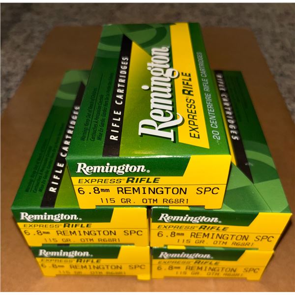 Remington Rifle 6.8mm, 115gr Factory Ammo