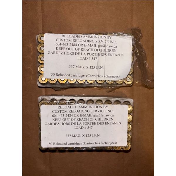 Reloaded 357 Mag, 125 J.F.N.