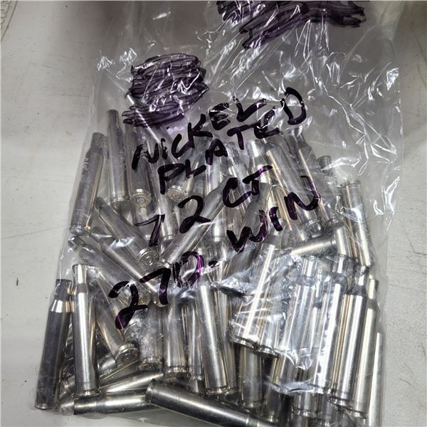 .270 Win Nickel Plated Cases Mixed Makers  72 Pieces