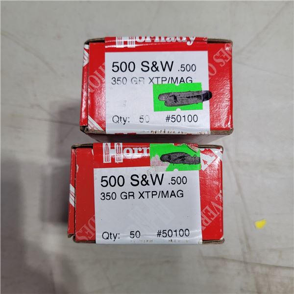 500 S&W 350gr Hornady XTP/MAG Projectiles