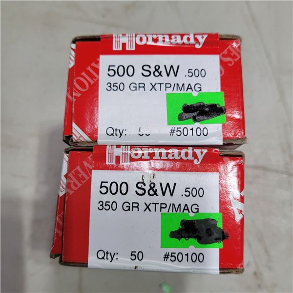 500 S&W 350gr Hornady XTP/MAG Projectiles