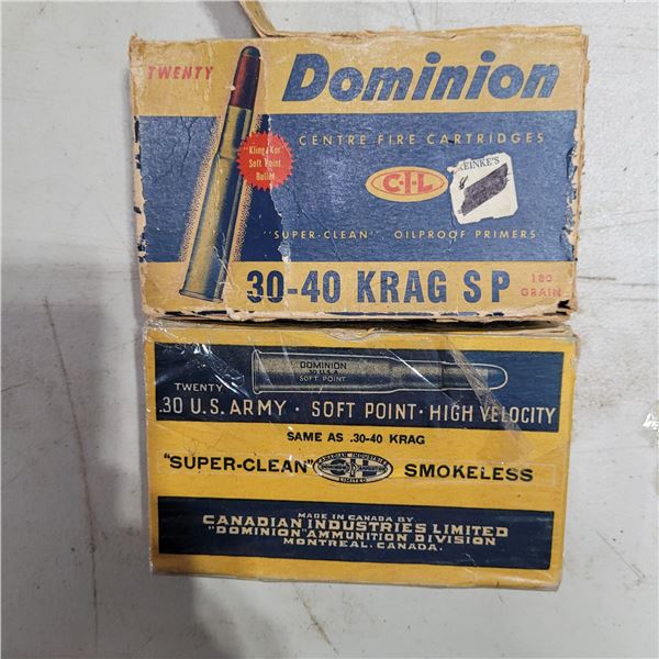 30-40 Krag Dominion  Ammo 29 Cartridges