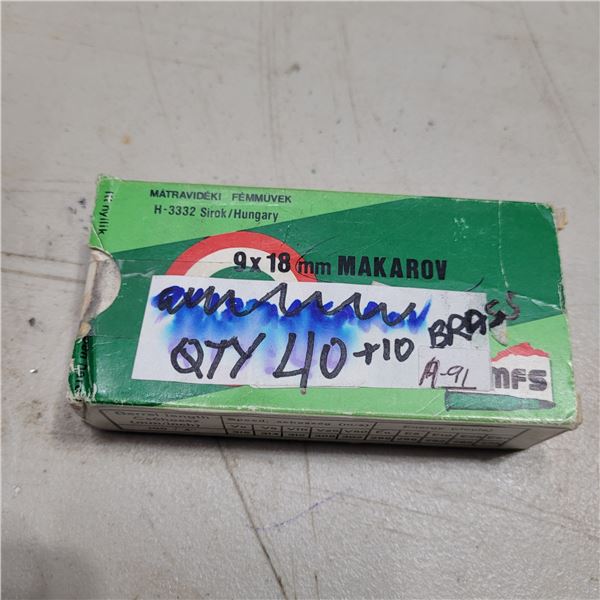 9x18mm Makarov RELOADED AMMO 40 Rounds