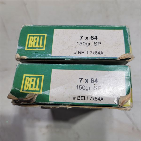 7x64mm 150gr SP Factory Bell Ammunition 40 Cartridges