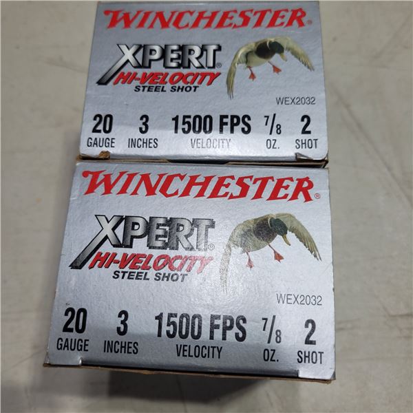 20ga 3" Winchester High Velocity Steel Shotshells