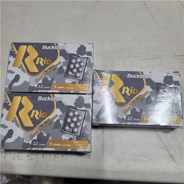 12ga 2 3/4" Buckshot Factory RIO Shotshells