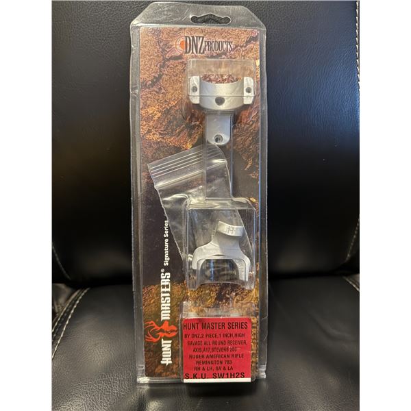 DNZ Hunt Master Series – 2-Piece Scope Mount (1” High) Silver NEW