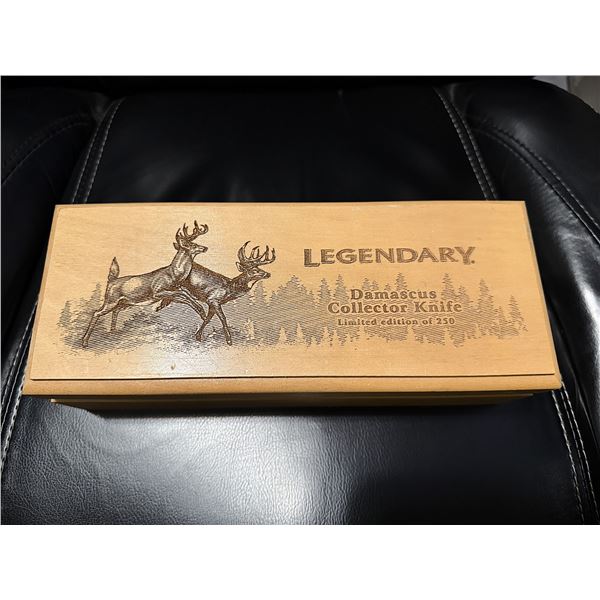 Legendary Damascus Collector Knife Wooden Display Box – Limited Edition (Box Only)