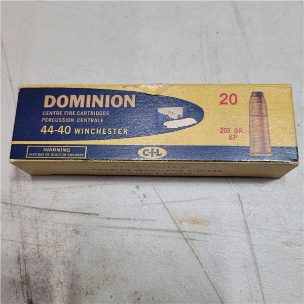 44-40 RELOADED Ammo in Collectible Dominion Box