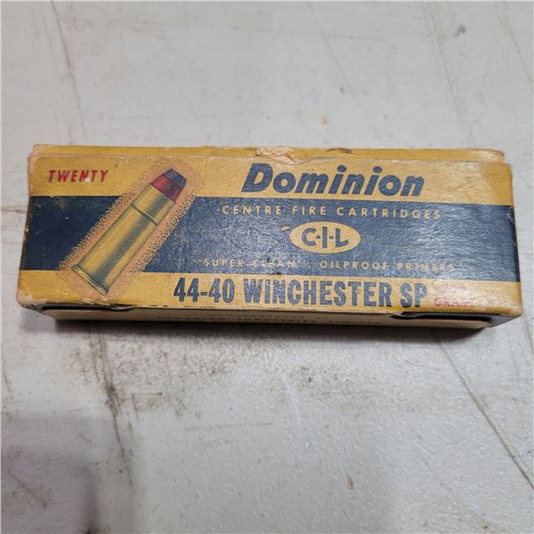 44-40 Factory Dominion Ammo in Collectible Dominion Box