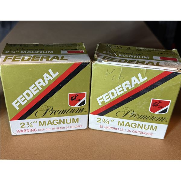 12ga 2 3/4" Federal Premium Magnum Copper Plated & Mixed Winchester  Shotshells - 2 Boxes