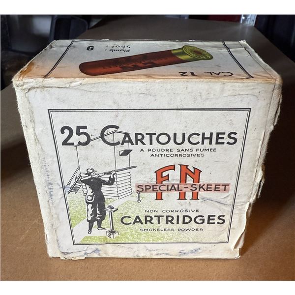12ga  #9 Shot FN Special Skeet  Shotshells - Box or 25      Collector Box & Ammo