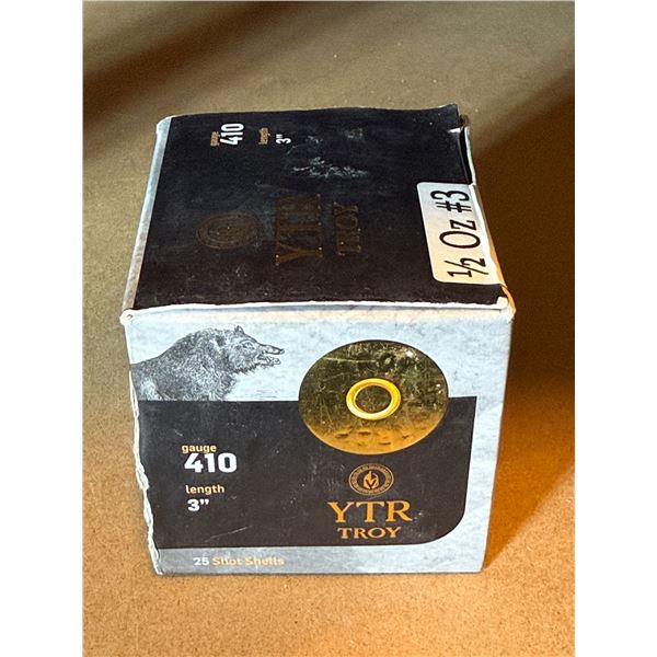 410 Gauge 3" YTR Troy Shot Shells - Sealed Box of 25