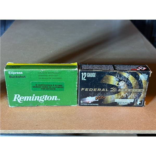 12ga 2 3/4" Remington Express and Federal Premium Copper-Plated Buckshot