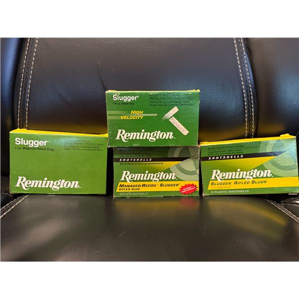 Lot of 12 Gauge Remington Slugger Slugs - 4 Boxes (see description)
