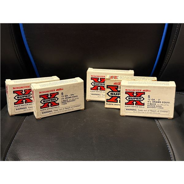 Winchester X Super 12 gauge Buckshots - 5 Boxes (see description)