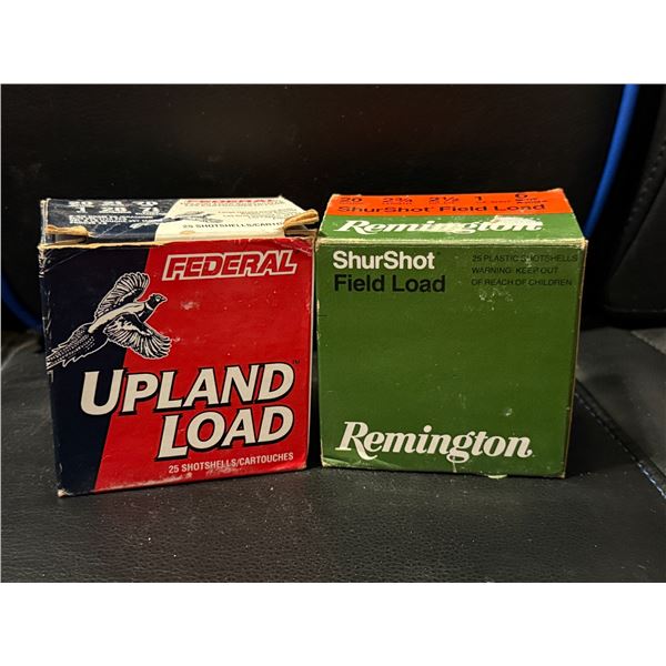 20 Gauge 2 3/4" Shot Shells - 2 Boxes (see description)