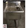 Image 1 : 18" X 18 OMCAN SINGLE WELL S/S SINK