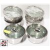 Image 1 : 6 NEW STAINLESS STEEL 7" HOT POTS W/ LIDS