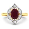Image 3 : 14KT Yellow Gold 1.5ctw Ruby and Diamond Ring