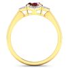 Image 4 : 14KT Yellow Gold 1.5ctw Ruby and Diamond Ring