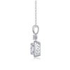 Image 2 : Sterling Silver 2ct Moissanite Pendant with Chain