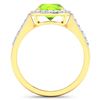 Image 4 : 14KT Yellow Gold 1.6ctw Peridot and Diamond Ring
