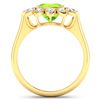 Image 4 : 14KT Yellow Gold 1.85ctw Peridot and Diamond Ring